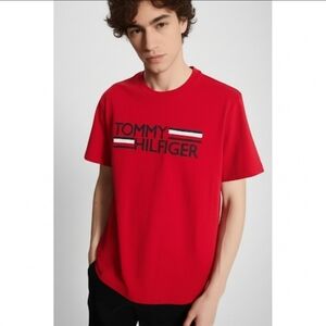 Tommy Hilfiger Men's Red T-Shirt - Size M